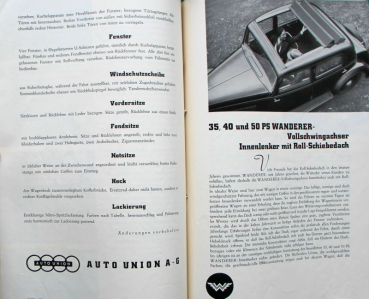 Wanderer Modelprogram 1935 Automobile-Pressekit (10061)